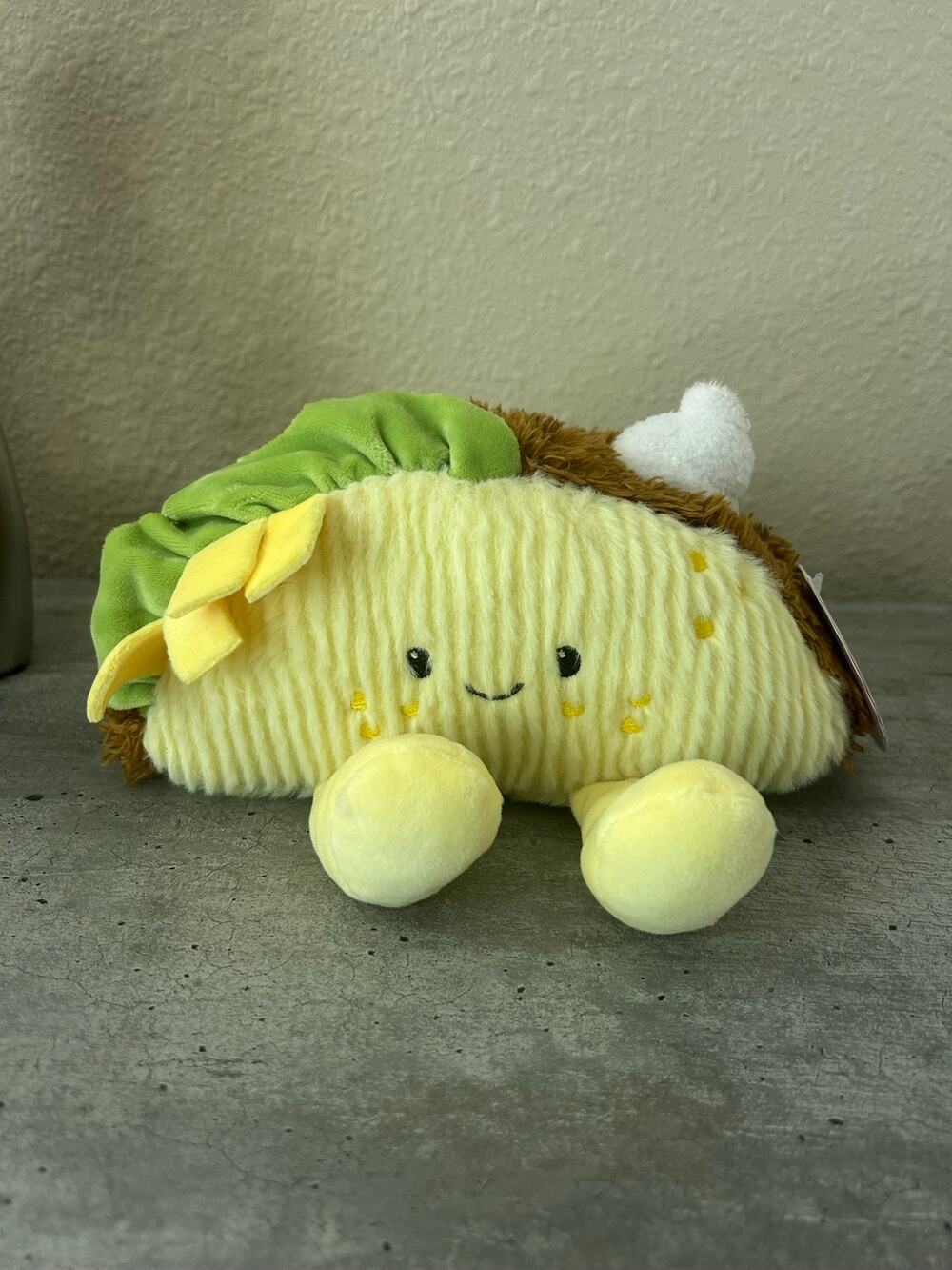 Gigglescape Taco Plush 9” Yellow Corduroy Soft Stuffed Toy NWT